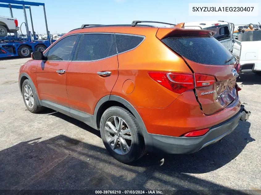 2014 Hyundai Santa Fe Sport 2.0L Turbo VIN: 5XYZU3LA1EG230407 Lot: 39765210