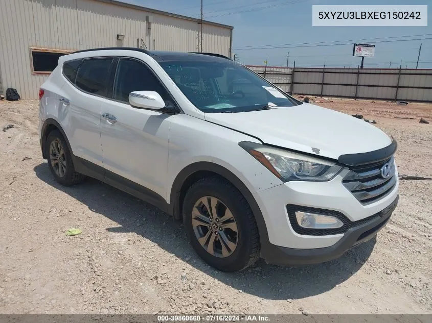 5XYZU3LBXEG150242 2014 Hyundai Santa Fe Sport 2.4L