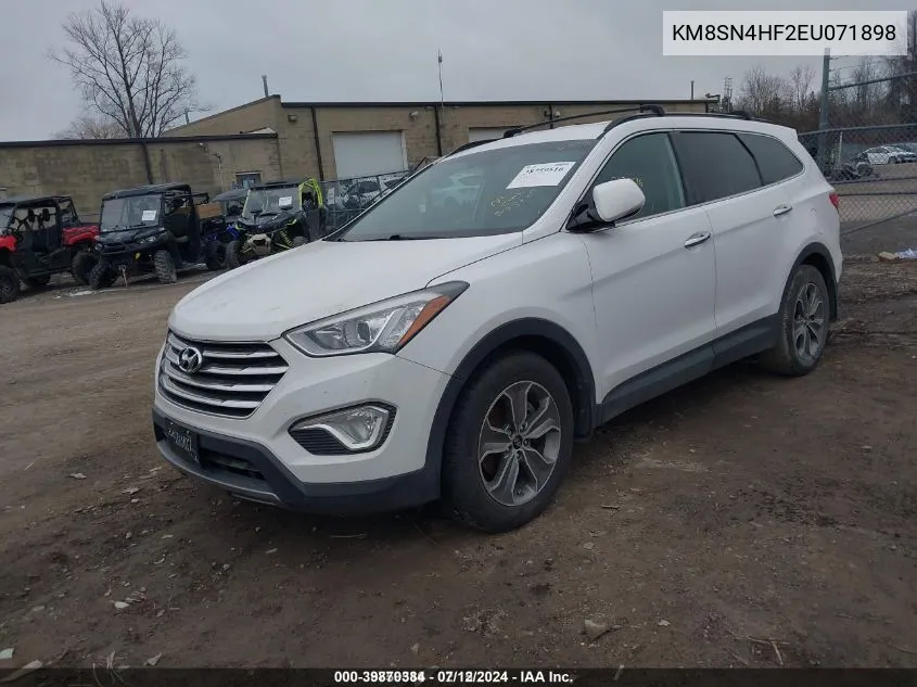 2014 Hyundai Santa Fe Limited VIN: KM8SN4HF2EU071898 Lot: 39870384