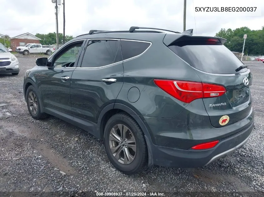 2014 Hyundai Santa Fe Sport 2.4L VIN: 5XYZU3LB8EG200037 Lot: 39908937