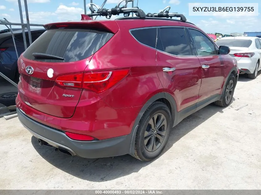 2014 Hyundai Santa Fe Sport 2.4L VIN: 5XYZU3LB6EG139755 Lot: 40000493