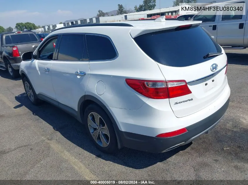 KM8SM4HF3EU080340 2014 Hyundai Santa Fe Gls