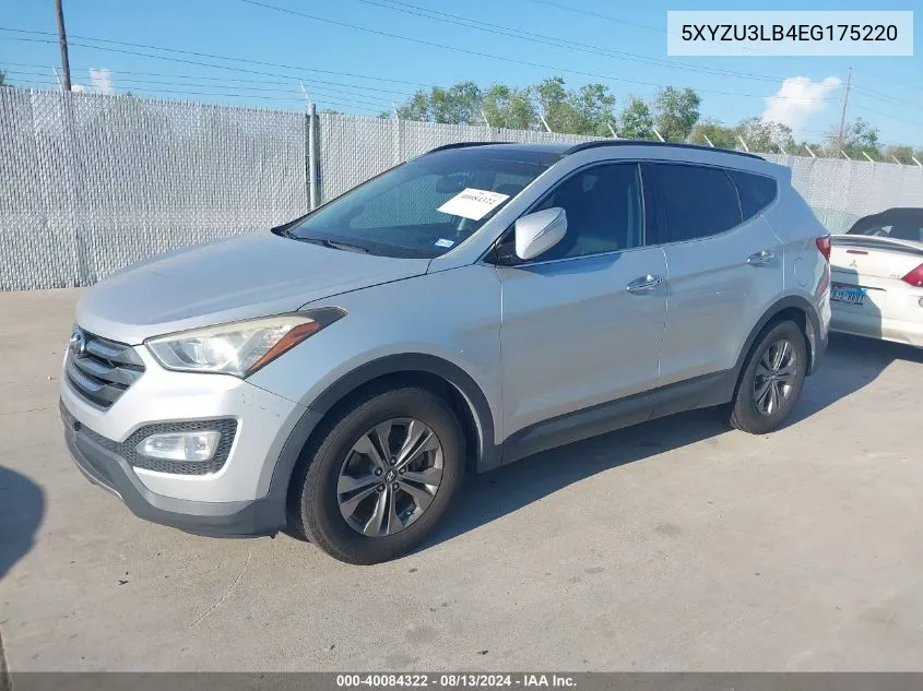 2014 Hyundai Santa Fe Sport 2.4L VIN: 5XYZU3LB4EG175220 Lot: 40084322