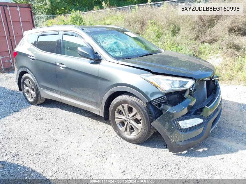 2014 Hyundai Santa Fe Sport 2.4L VIN: 5XYZUDLB8EG160998 Lot: 40111424