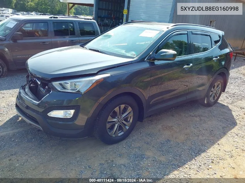 2014 Hyundai Santa Fe Sport 2.4L VIN: 5XYZUDLB8EG160998 Lot: 40111424