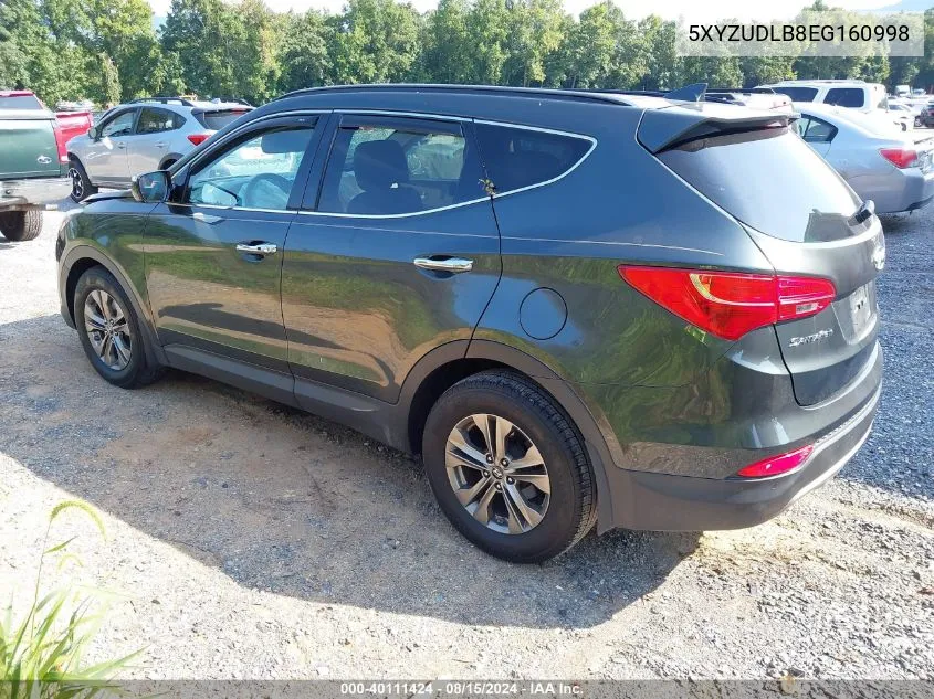 2014 Hyundai Santa Fe Sport 2.4L VIN: 5XYZUDLB8EG160998 Lot: 40111424