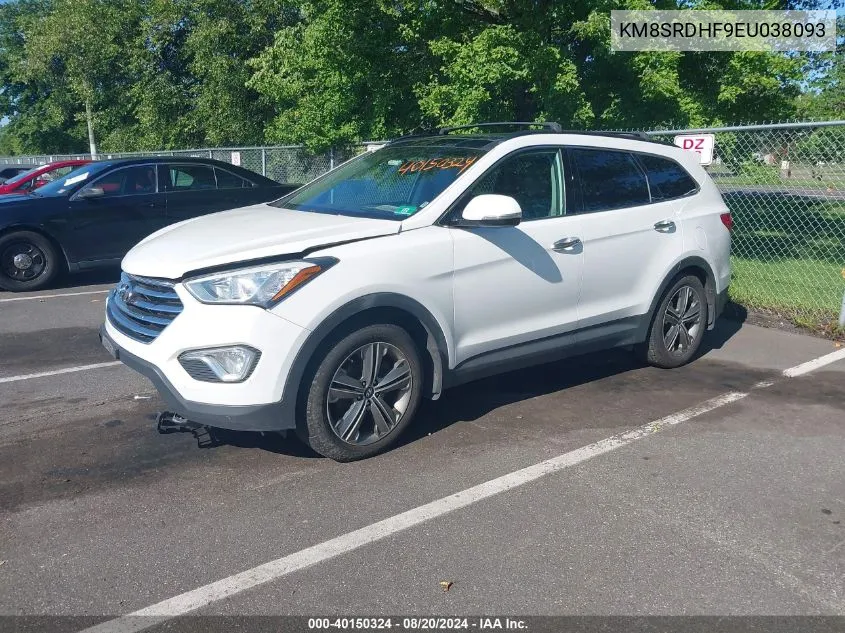 2014 Hyundai Santa Fe Limited VIN: KM8SRDHF9EU038093 Lot: 40150324