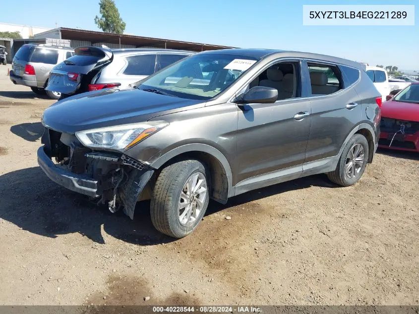 2014 Hyundai Santa Fe Sport 2.4L VIN: 5XYZT3LB4EG221289 Lot: 40228544