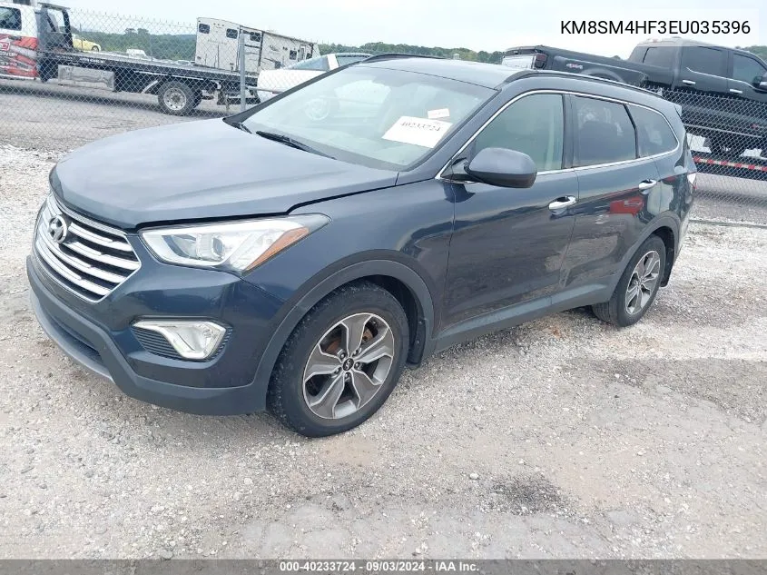 2014 Hyundai Santa Fe Gls VIN: KM8SM4HF3EU035396 Lot: 40233724