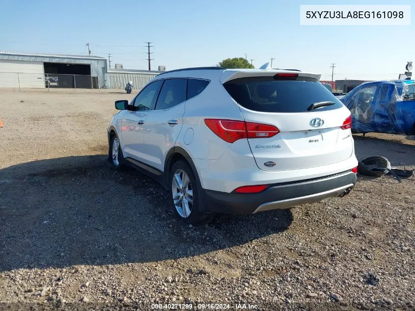 2014 Hyundai Santa Fe Sport 2.0L Turbo VIN: 5XYZU3LA8EG161098 Lot: 40271299