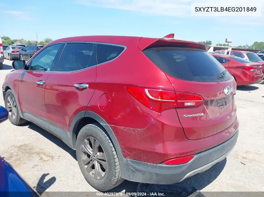 2014 Hyundai Santa Fe Sport 2.4L VIN: 5XYZT3LB4EG201849 Lot: 40297976