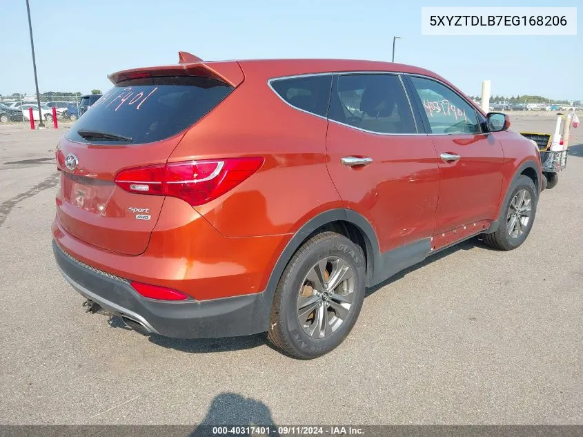 2014 Hyundai Santa Fe Sport VIN: 5XYZTDLB7EG168206 Lot: 40317401