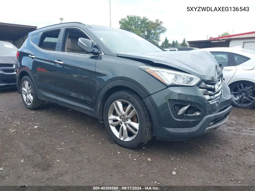 5XYZWDLAXEG136543 2014 Hyundai Santa Fe Sport 2.0L Turbo