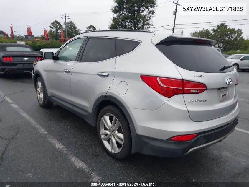 2014 Hyundai Santa Fe Sport VIN: 5XYZW3LA0EG171828 Lot: 40364841