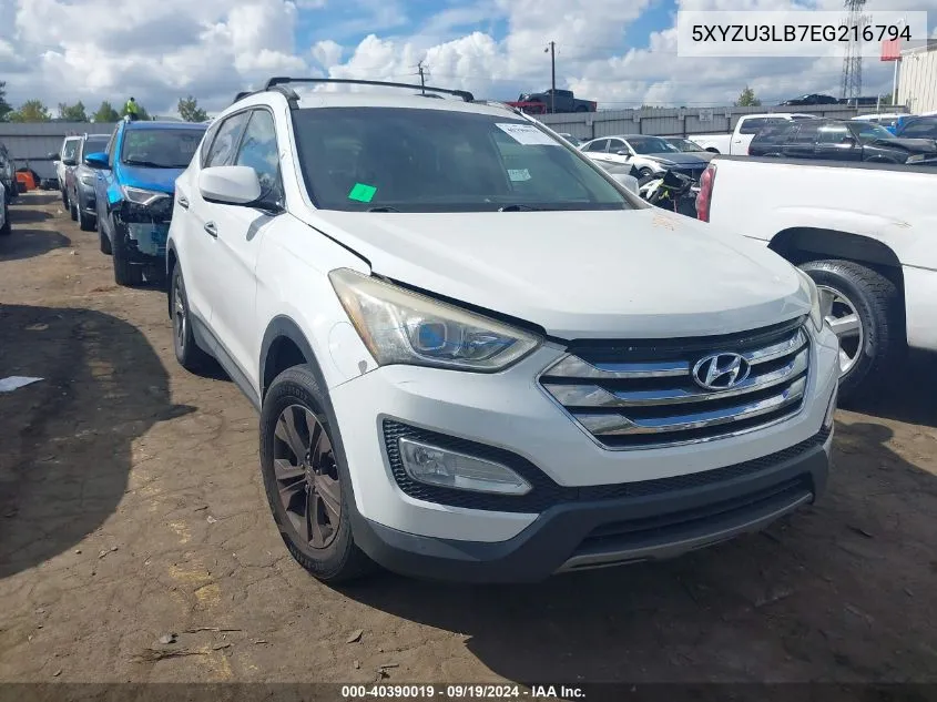 2014 Hyundai Santa Fe Sport 2.4L VIN: 5XYZU3LB7EG216794 Lot: 40390019