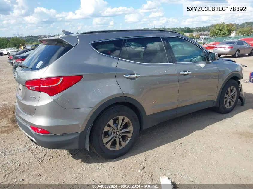 5XYZU3LB2EG178892 2014 Hyundai Santa Fe Sport 2.4L