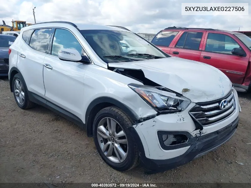 2014 Hyundai Santa Fe Sport 2.0L Turbo VIN: 5XYZU3LAXEG227506 Lot: 40393572