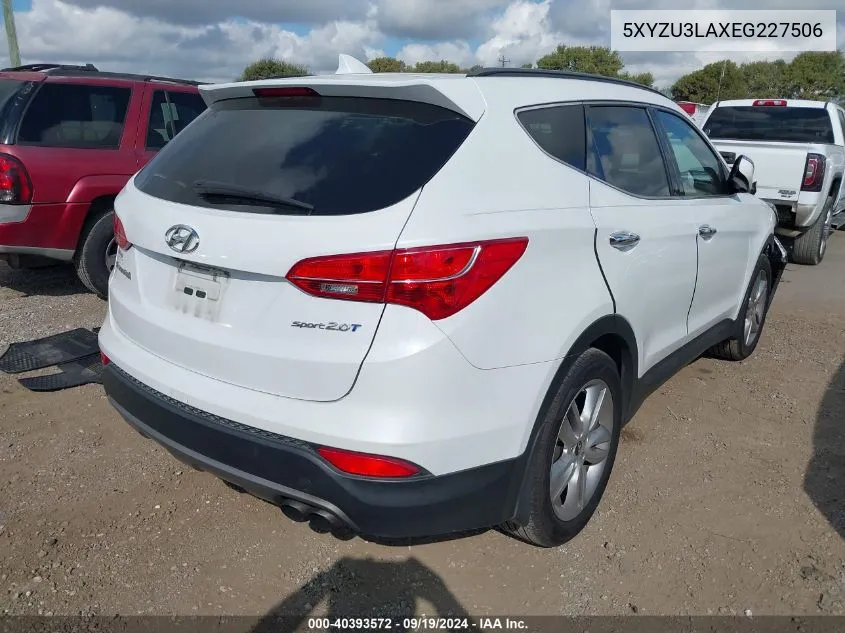 2014 Hyundai Santa Fe Sport 2.0L Turbo VIN: 5XYZU3LAXEG227506 Lot: 40393572