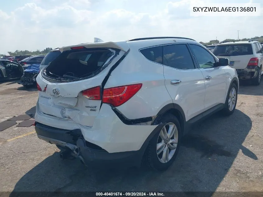 5XYZWDLA6EG136801 2014 Hyundai Santa Fe Sport 2.0L Turbo