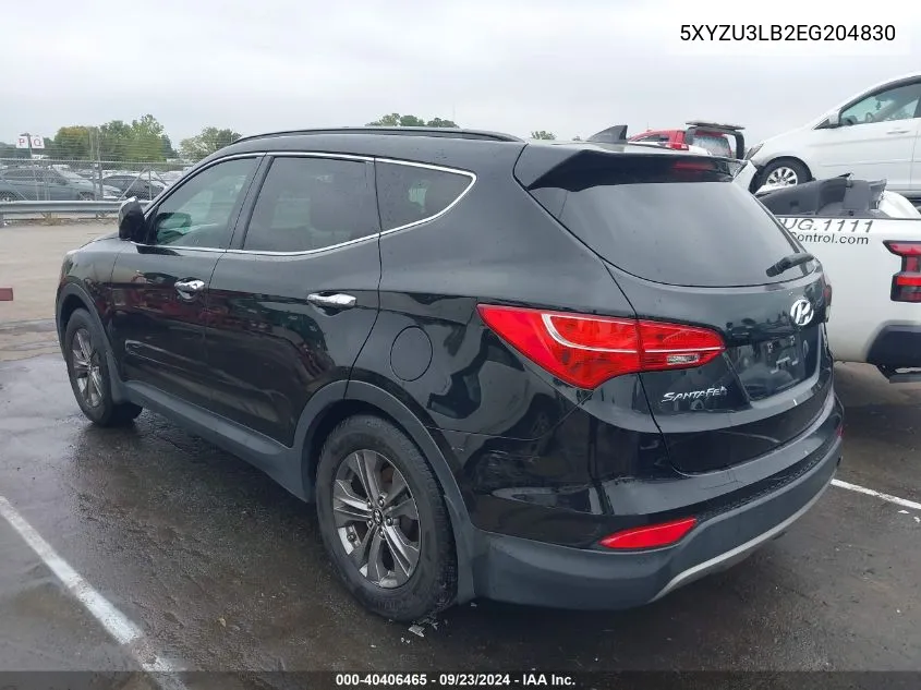 2014 Hyundai Santa Fe Sport 2.4L VIN: 5XYZU3LB2EG204830 Lot: 40406465