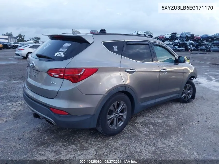 2014 Hyundai Santa Fe Sport VIN: 5XYZU3LB6EG171170 Lot: 40428060