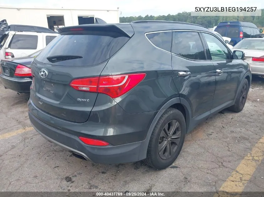 2014 Hyundai Santa Fe Sport 2.4L VIN: 5XYZU3LB1EG194257 Lot: 40437769