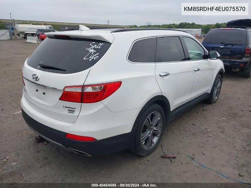 KM8SRDHF4EU075570 2014 Hyundai Santa Fe Limited