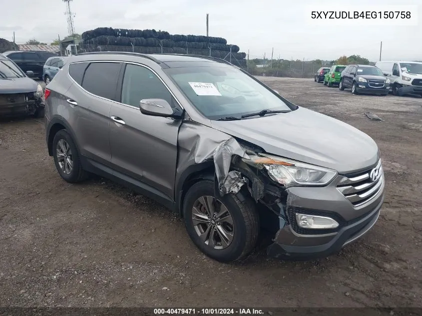 2014 Hyundai Santa Fe Sport VIN: 5XYZUDLB4EG150758 Lot: 40479471