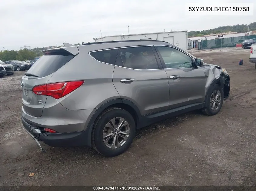 2014 Hyundai Santa Fe Sport VIN: 5XYZUDLB4EG150758 Lot: 40479471