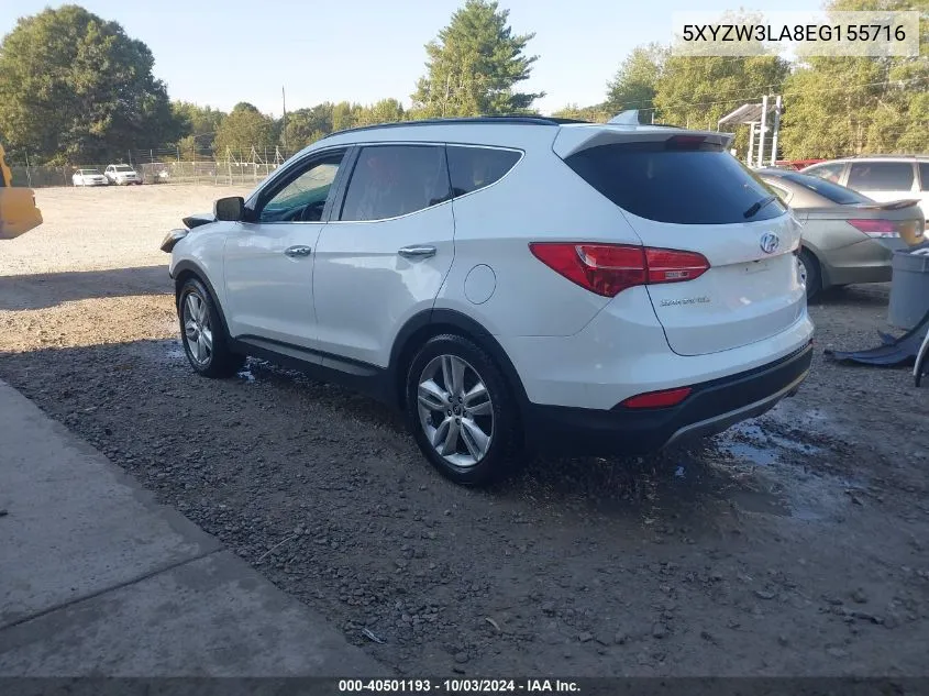 2014 Hyundai Santa Fe Sport 2.0L Turbo VIN: 5XYZW3LA8EG155716 Lot: 40501193