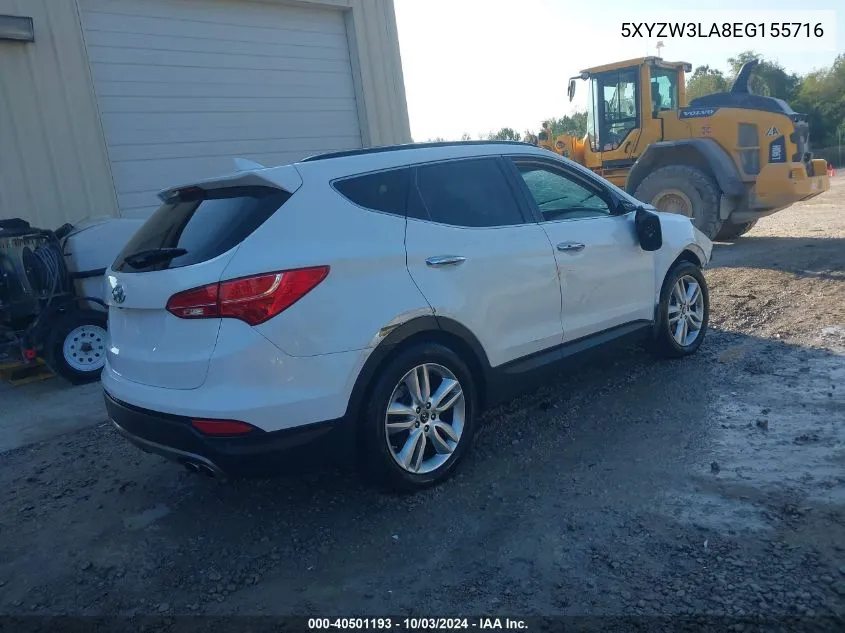 2014 Hyundai Santa Fe Sport 2.0L Turbo VIN: 5XYZW3LA8EG155716 Lot: 40501193