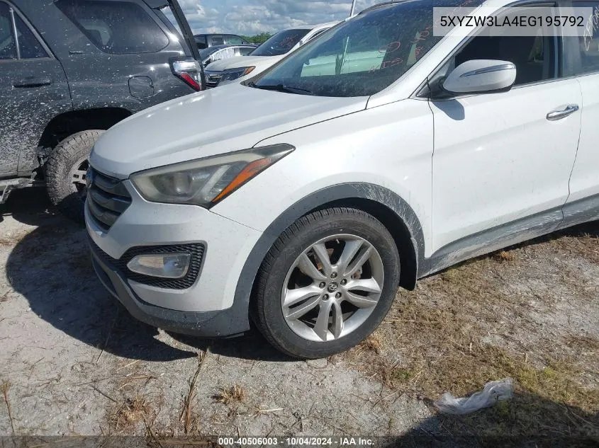 5XYZW3LA4EG195792 2014 Hyundai Santa Fe Sport 2.0L Turbo