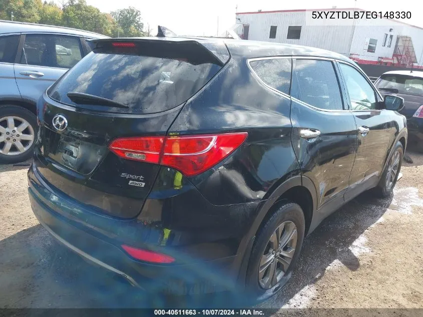 2014 Hyundai Santa Fe Sport 2.4L VIN: 5XYZTDLB7EG148330 Lot: 40511663