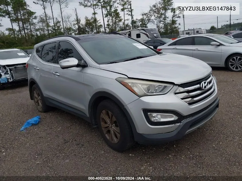 2014 Hyundai Santa Fe Sport 2.4L VIN: 5XYZU3LBXEG147843 Lot: 40523528