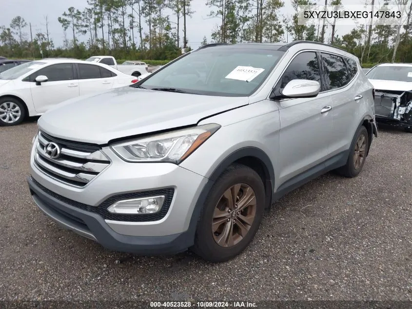 2014 Hyundai Santa Fe Sport 2.4L VIN: 5XYZU3LBXEG147843 Lot: 40523528