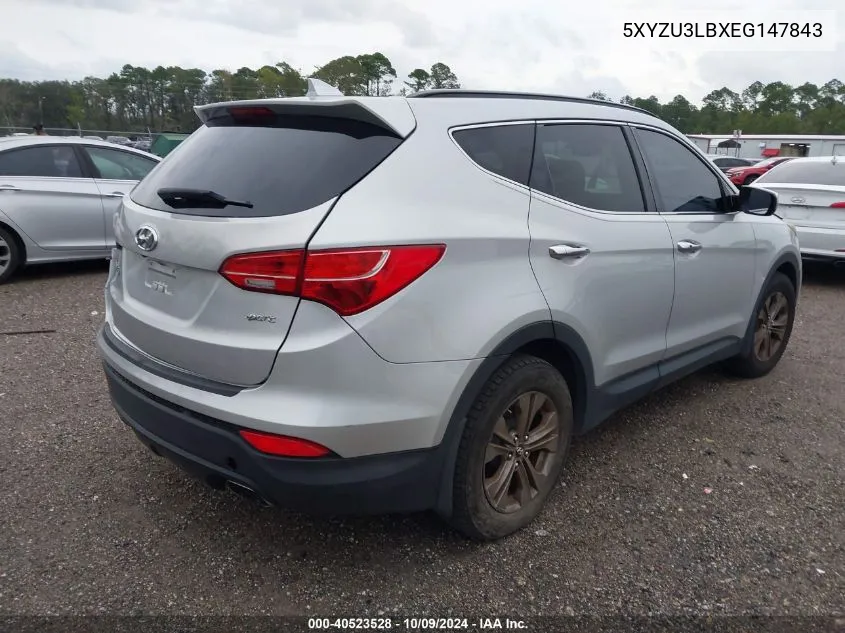 2014 Hyundai Santa Fe Sport 2.4L VIN: 5XYZU3LBXEG147843 Lot: 40523528