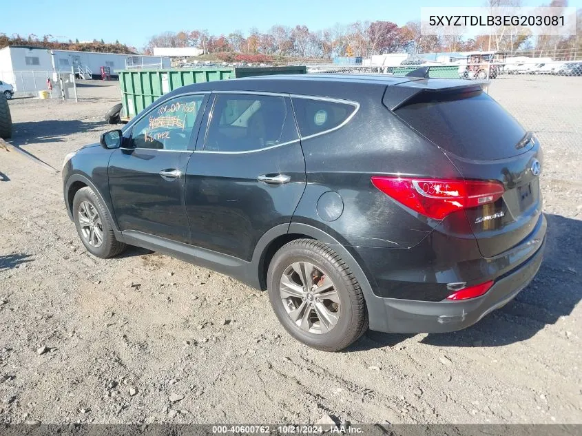 2014 Hyundai Santa Fe Sport 2.4L VIN: 5XYZTDLB3EG203081 Lot: 40600762