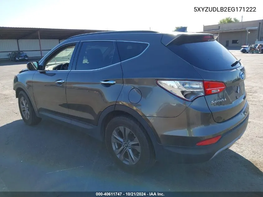 2014 Hyundai Santa Fe Sport 2.4L VIN: 5XYZUDLB2EG171222 Lot: 40611747