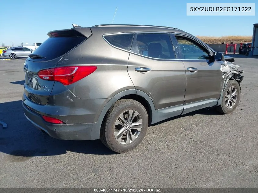 2014 Hyundai Santa Fe Sport 2.4L VIN: 5XYZUDLB2EG171222 Lot: 40611747