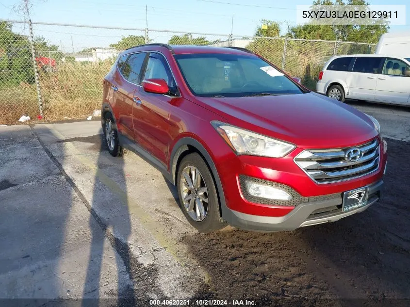 2014 Hyundai Santa Fe Sport VIN: 5XYZU3LA0EG129911 Lot: 40620251