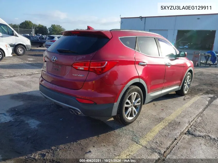 2014 Hyundai Santa Fe Sport VIN: 5XYZU3LA0EG129911 Lot: 40620251