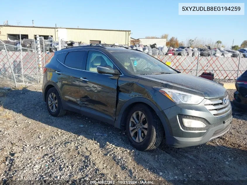 2014 Hyundai Santa Fe Sport VIN: 5XYZUDLB8EG194259 Lot: 40622352