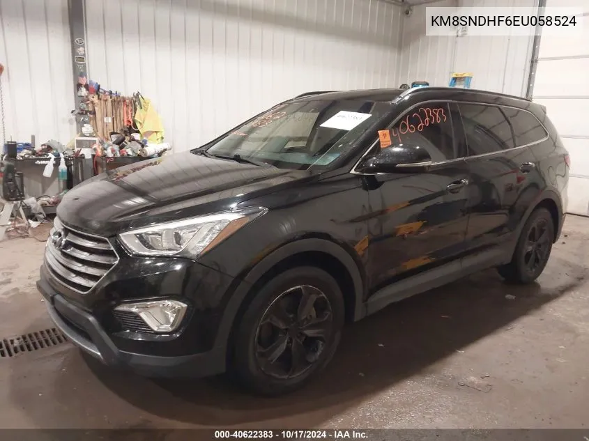 2014 Hyundai Santa Fe Limited VIN: KM8SNDHF6EU058524 Lot: 40622383