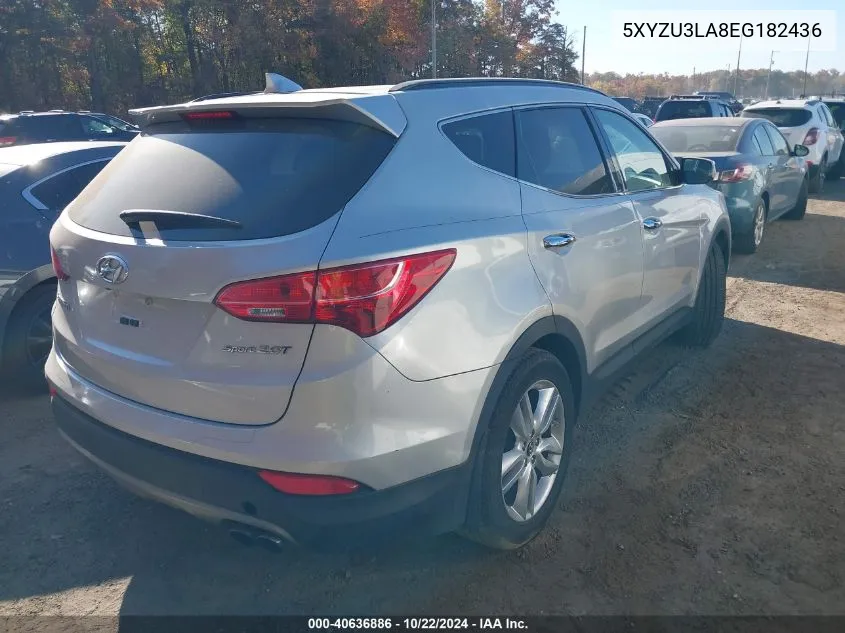 2014 Hyundai Santa Fe Sport 2.0L Turbo VIN: 5XYZU3LA8EG182436 Lot: 40636886