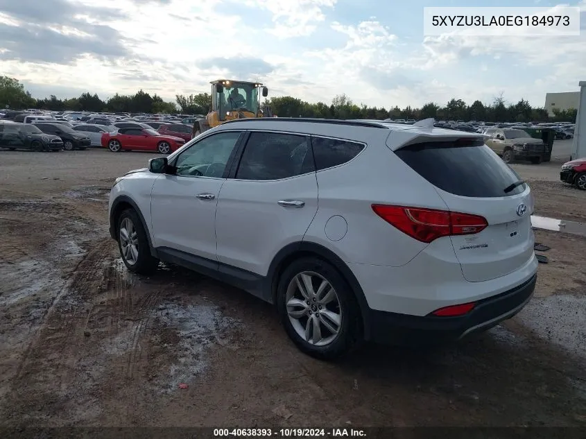 2014 Hyundai Santa Fe Sport 2.0L Turbo VIN: 5XYZU3LA0EG184973 Lot: 40638393