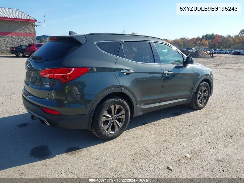 2014 Hyundai Santa Fe Sport 2.4L VIN: 5XYZUDLB9EG195243 Lot: 40671775