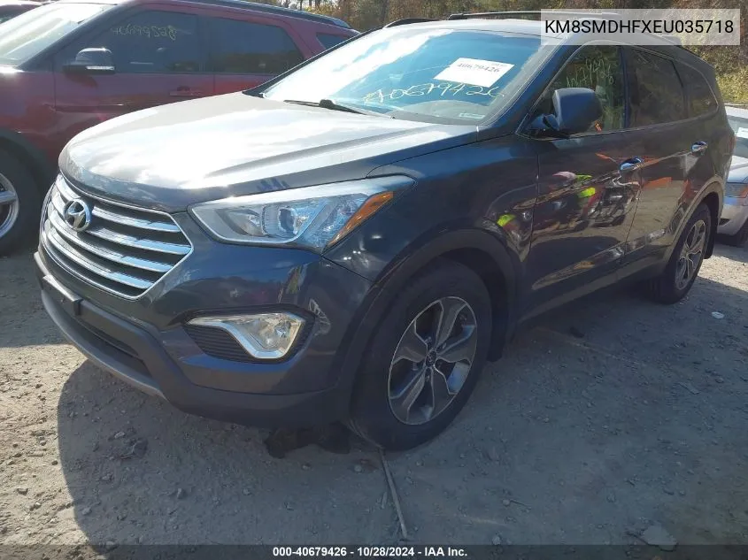 2014 Hyundai Santa Fe Gls VIN: KM8SMDHFXEU035718 Lot: 40679426