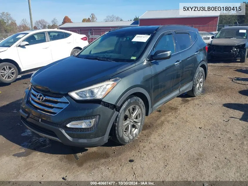 2014 Hyundai Santa Fe Sport 2.4L VIN: 5XYZU3LB0EG180415 Lot: 40687477