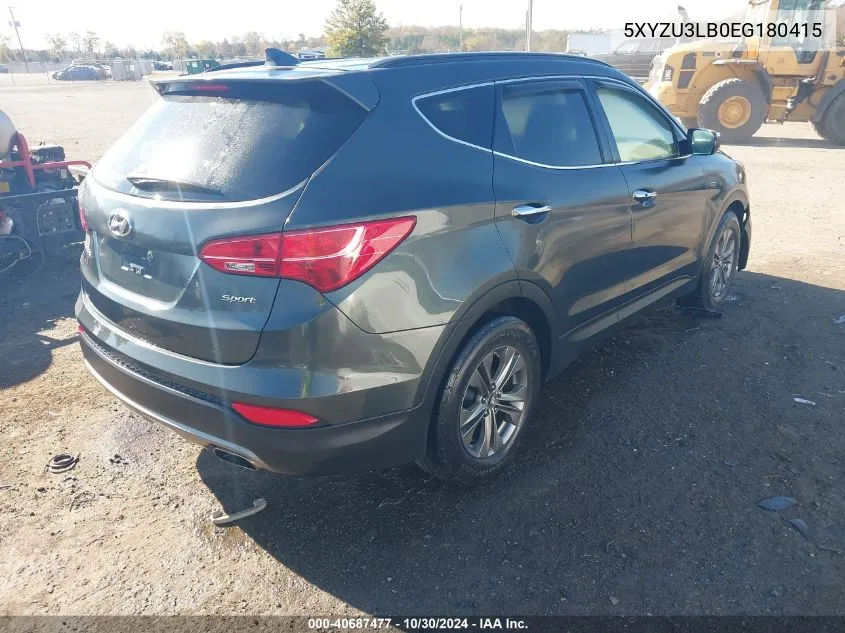 2014 Hyundai Santa Fe Sport 2.4L VIN: 5XYZU3LB0EG180415 Lot: 40687477