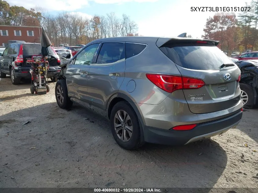 2014 Hyundai Santa Fe Sport 2.4L VIN: 5XYZT3LB1EG151072 Lot: 40690032